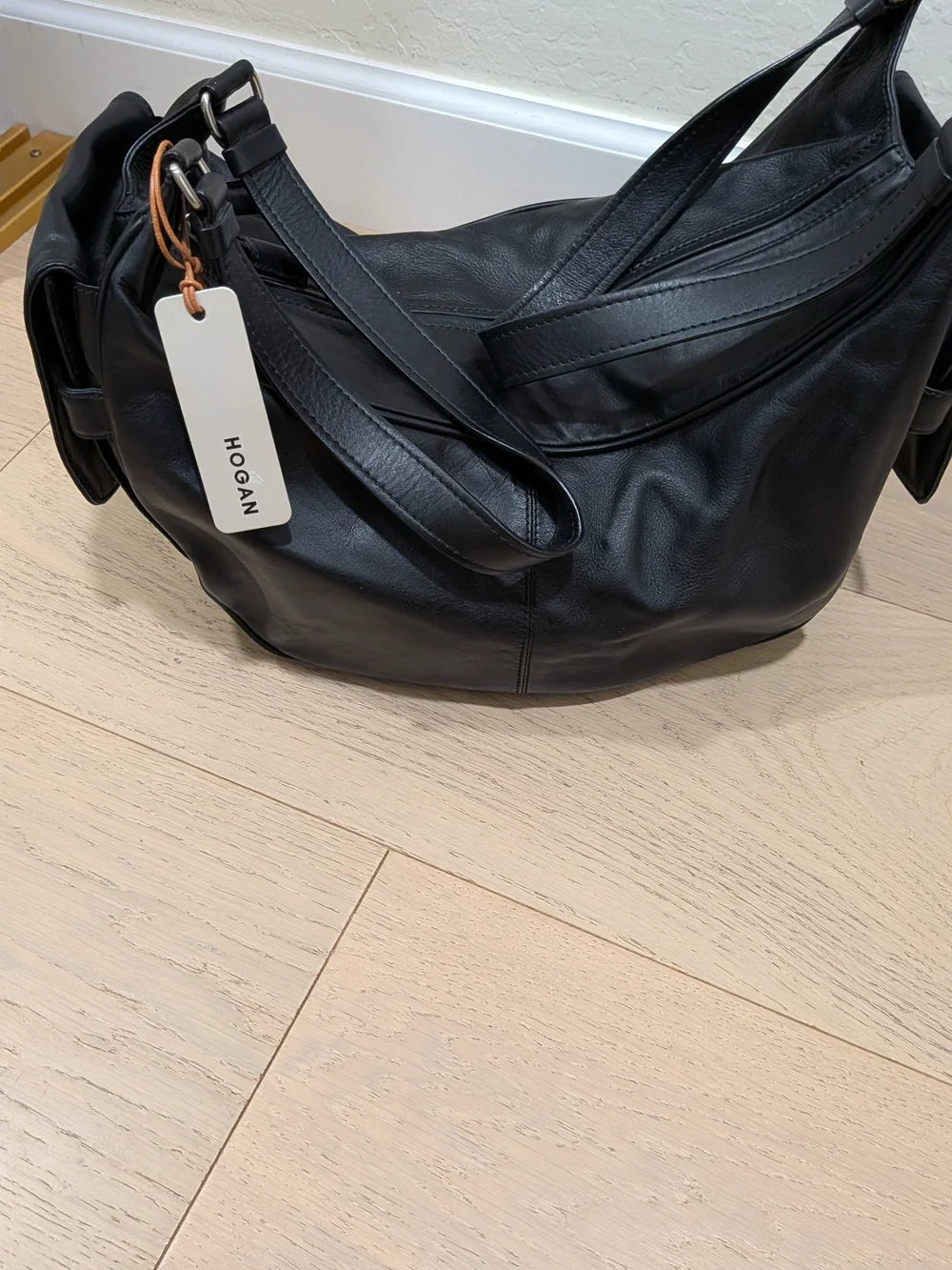 Hogan Black Leather Shoulder Bag NWT